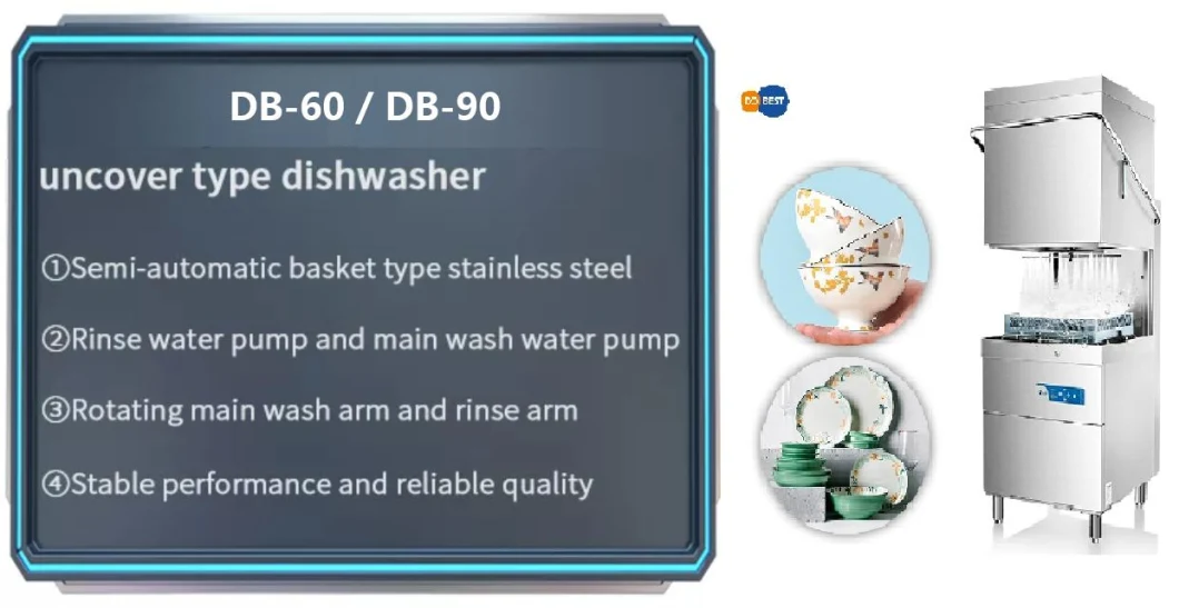 Top Quality 304 Stainless Steel Commercial Dishwasher