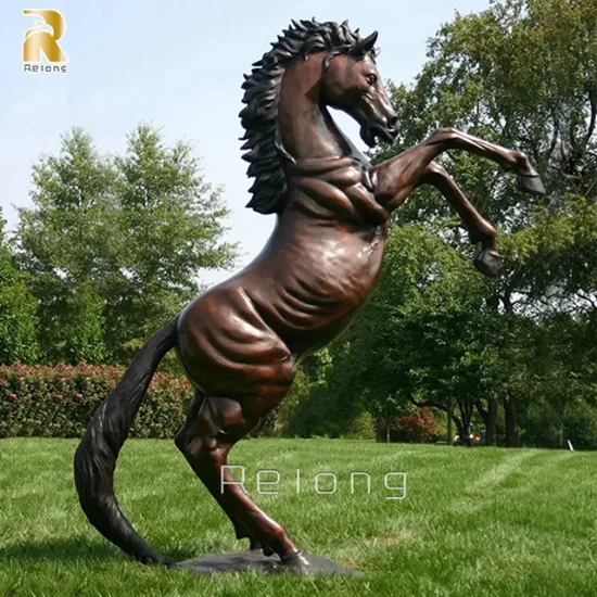 Custom Outdoor Life Size Antique Art Metal Animal Statue Park Ornament Bronze Horse Sculpture Garden Park Decor